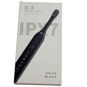 X-3 Sonic Electric Toothbrush IPX7 Waterproof Rechargeable Black